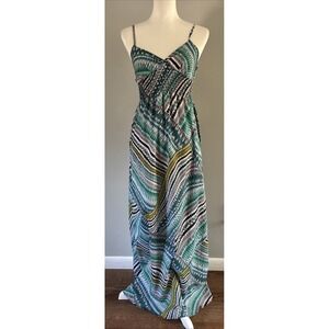 Aqua Women's Zig Zag Print Maxi Dress Small